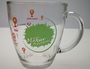 Glass cup logo